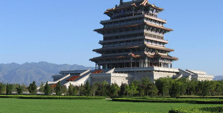 The real Guanque Tower in Yuncheng, Shanxi Province